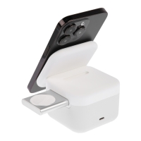 Беспроводное зарядное устройство 3 в 1 H31, 15 W, подсветка, Type-C, белая Беспроводное зарядное устройство 3 в 1 H31, 15 W, подсветка, Type-C, белая