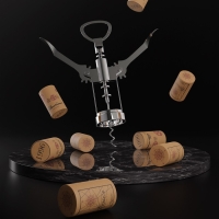 Штопор Доляна «Мастер», 16 см, цвет серебряный Штопор Доляна «Мастер», 16 см, цвет серебряный