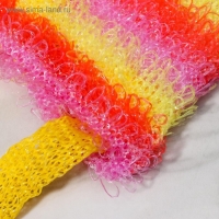 Мочалка для тела Доляна &laquo;Радуга&raquo;, 12&times;45 см, МИКС