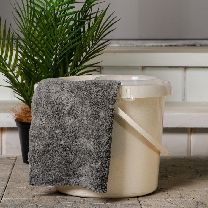 Салфетка из мягкой микрофибры пушистая, полирующая, супервпитывающая 40 х 40 см, 400 г/м&sup2;