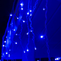 Гирлянда «Бахрома» 3 × 0.6 м, IP44, УМС, белая нить, 160 SMD-LED, свечение синее, 220 В Гирлянда «Бахрома» 3 × 0.6 м, IP44, УМС, белая нить, 160 SMD-LED, свечение синее, 220 В