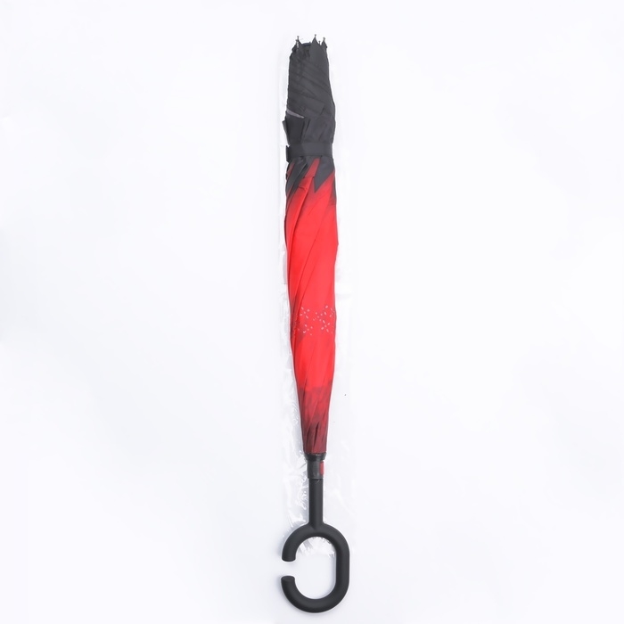 Зонт - наоборот &laquo;Цветы&raquo;, механический, 8 спиц, R = 53 см, цвет МИКС