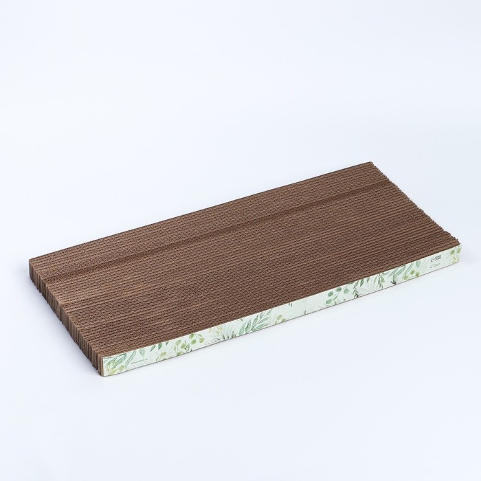 Когтеточка из картона с кошачьей мятой «Мятная зелень», 45 см х 20 см х 3 см Когтеточка из картона с кошачьей мятой «Мятная зелень», 45 см х 20 см х 3 см