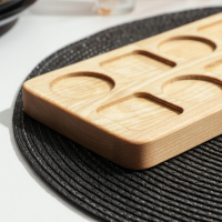 Доска - менажница для подачи шотов Adelica, на 5 рюмок, 30&times;13&times;1,8 см, берёза