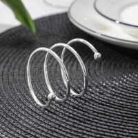 Кольцо для салфеток &laquo;Спираль&raquo;, 4,5&times;4 см, цвет серебряный