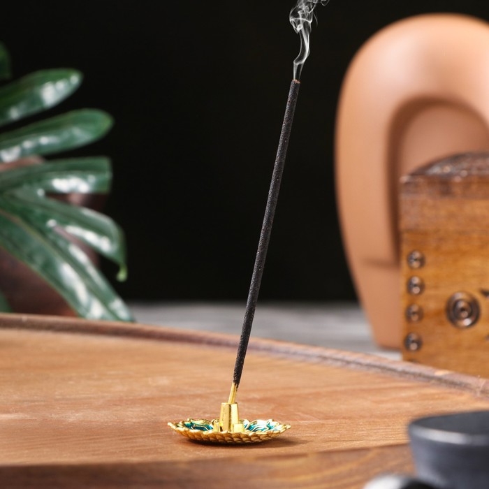 Подставка для любых благовоний Подставка для любых благовоний "Лотос малый", эмаль синий