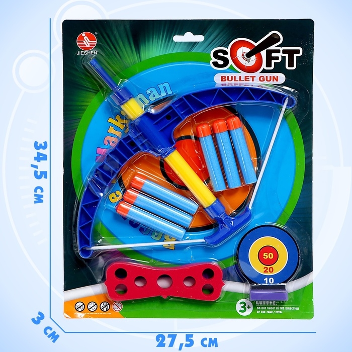 Лук &laquo;Меткость&raquo;, стреляет мягкими пулями, с мишенью