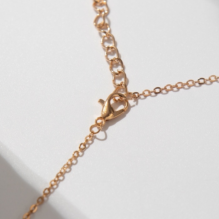 Гарнитур 2 предмета: кулон, серьги &laquo;Невесомость&raquo;, сердечко, цвет белый в золоте, 45см