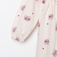 Платье детское KAFTAN "Dream" р.34 (122-128), бежевый Платье детское KAFTAN "Dream" р.34 (122-128), бежевый