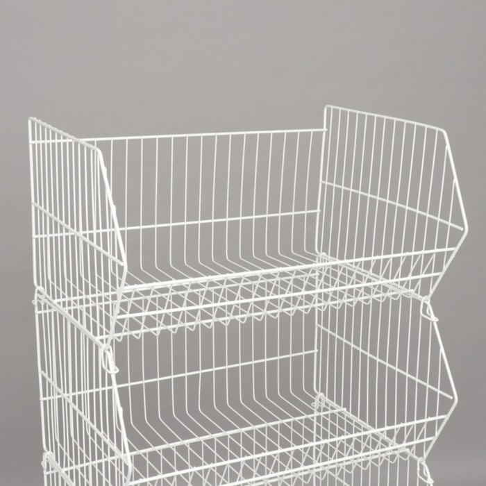 Горка-накопитель из четырёх корзин, 63&times;43&times;120, цвет белый