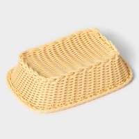 Корзинка для подачи Доляна &laquo;Ваниль&raquo;, 24&times;17&times;6,5 см, цвет бежевый