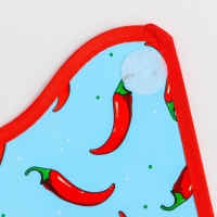 Нагрудник для кормления &laquo;Перчик&raquo; непромокаемый на липучке, с карманом