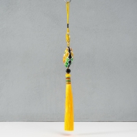 Подвеска текстиль "Лотос" жёлтая 2х10х29 см