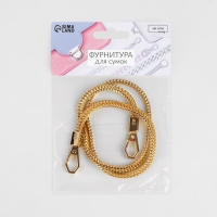 Цепочка для сумки, с карабинами, d = 6 мм, 60 см, цвет золотой Цепочка для сумки, с карабинами, d = 6 мм, 60 см, цвет золотой