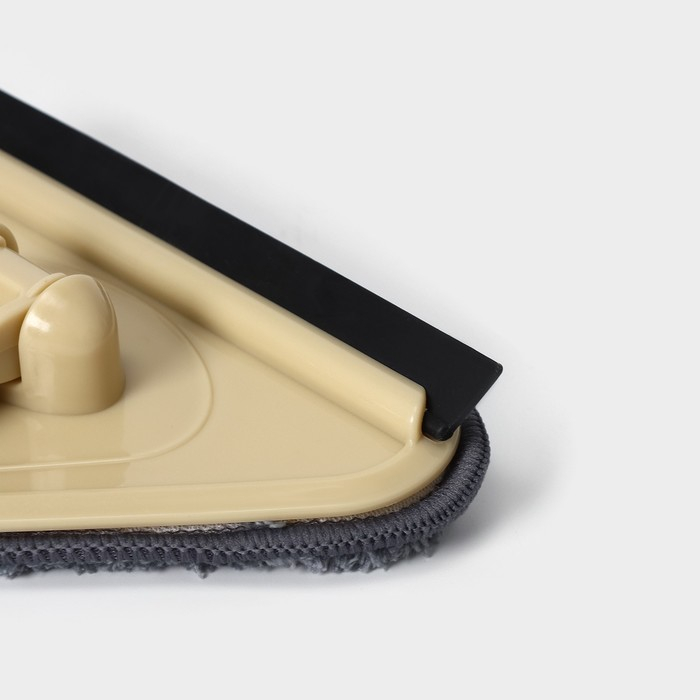 Щётка для окон Доляна, алюминиевая телескопическая ручка 59(89) см, насадка из микрофибры 12&times;12 см, цвет МИКС