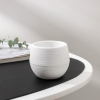 Горшок для цветов с поддоном &laquo;Япония&raquo;, 125 мл, d=8 см, h=6,5 см, цвет белый