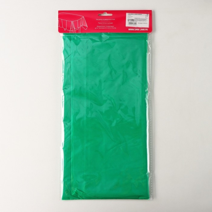 Скатерть на стол Доляна &laquo;Праздничный стол&raquo;, 137&times;183 см, толщина 30 мкм, цвет зелёный