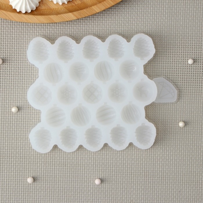 Силиконовый молд &laquo;Мини-шарики&raquo;, 1.7-2 см, толщина 8 мм, цвет прозрачный