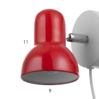 Бра с проводом "Севантос" Е27 40Вт красный 9х9х14 см Бра с проводом "Севантос" Е27 40Вт красный 9х9х14 см