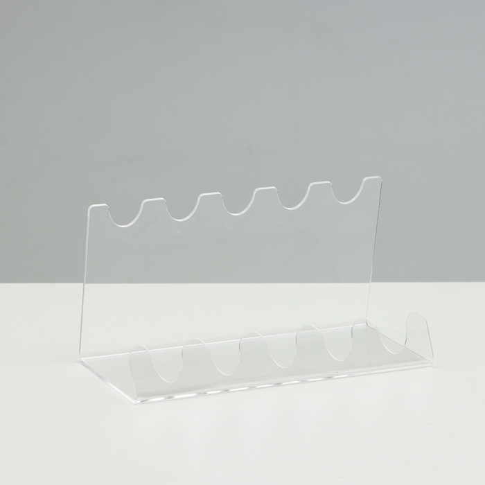 Подставка под тушь на 5 позиций, 15&times;7,5&times;8 см, оргстекло 2 см, В ЗАЩИТНОЙ ПЛЁНКЕ