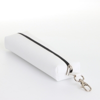 Ключница на молнии, длина 16 см, кольцо, карабин, цвет белый