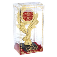 Кубок &laquo;Лучшая бабушка на свете&raquo;, наградная фигура, золото, пластик, 17.5 см