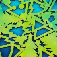 Новогодняя деревянная головоломка для детей &laquo;Новый год! Ёлочки&raquo;, 21 х 15 см