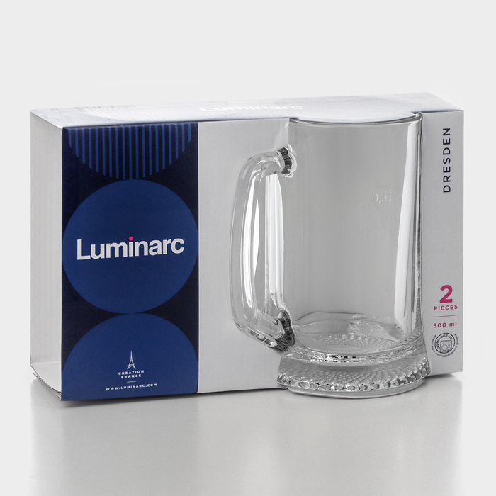 Набор стеклянных кружек для пива Luminarc &laquo;Дрезден&raquo;, 500 мл, 2 шт