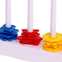 Обучающий набор &laquo;Умная пирамидка&raquo;, звенья, задания, основа, по методике Монтессори