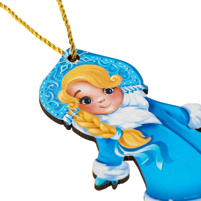 Ёлочная деревянная подвеска &laquo;Новый год! Снегурочка&raquo;