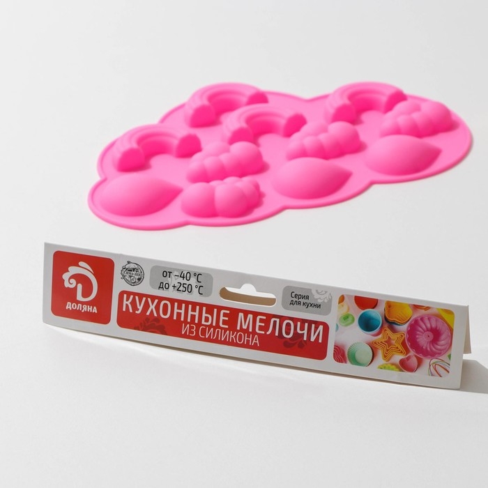 Форма для шоколада Доляна &laquo;Погода&raquo;, силикон, 22,5&times;14,5&times;1,5 см, 11 ячеек, цвет МИКС