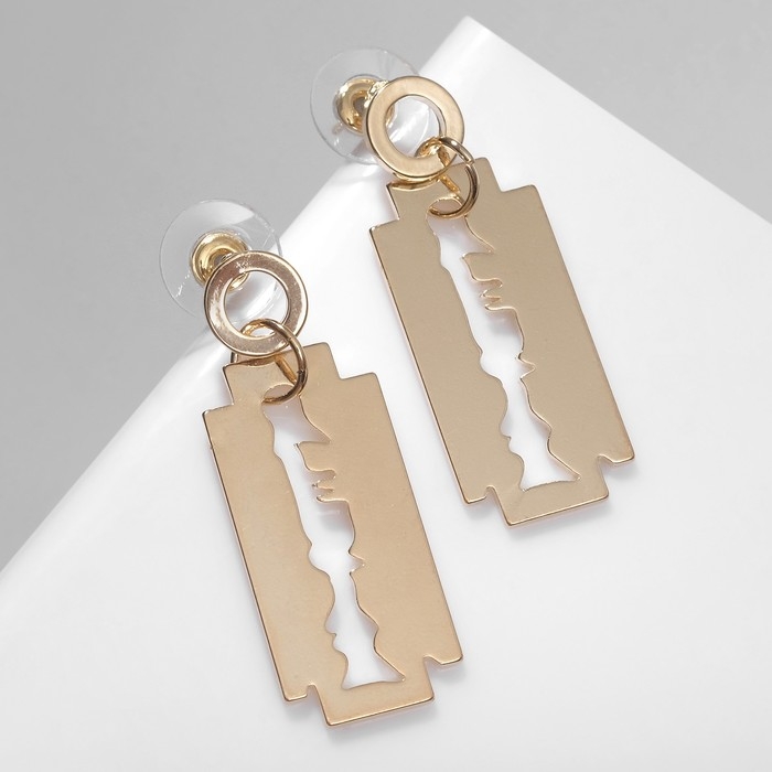 Серьги &laquo;Максимум&raquo; лезвие, цвет золото