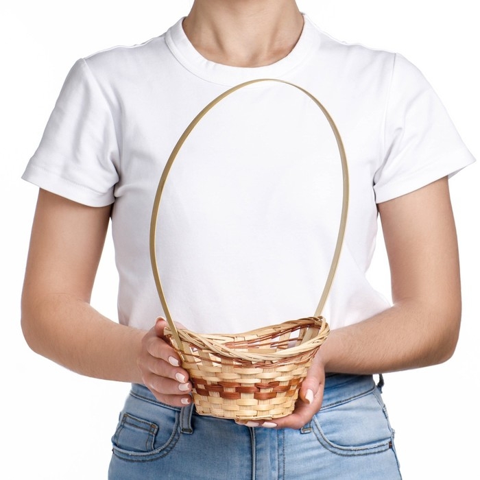 Корзина плетеная «Ладья», 18×16×6 см, бамбук Корзина плетеная «Ладья», 18×16×6 см, бамбук