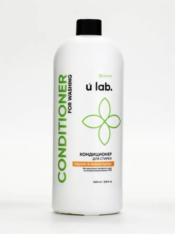 Кондиционер для белья, аромат персик и белый мускус, 1000 мл, ULAB