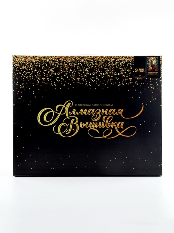 Алмазная мозаика с полным заполнением на холсте с подрамником &laquo;Витраж с оленем&raquo;, 40 х 50 см