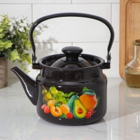 Чайник цилиндрический, 2 л, индукция, деколь МИКС, цвет коричневый Чайник цилиндрический, 2 л, индукция, деколь МИКС, цвет коричневый