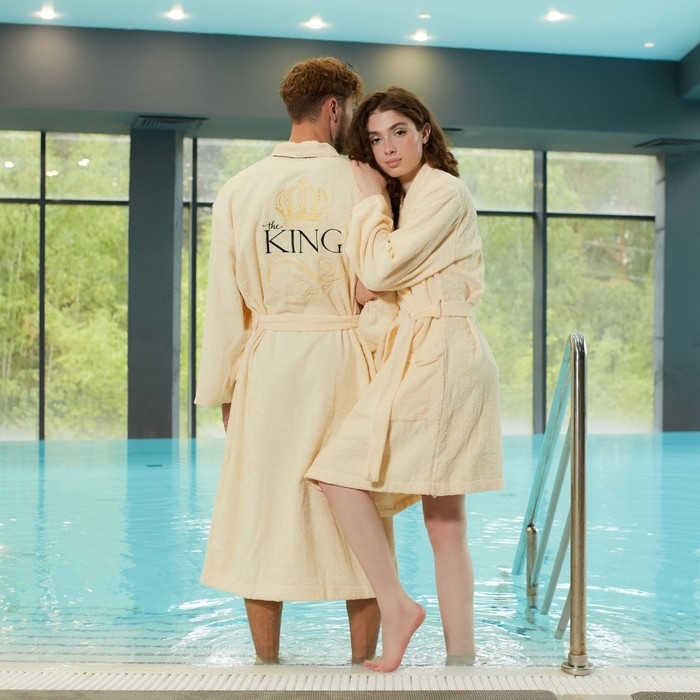 Халат махровый мужской King, размер 52-54, 100% хлопок
