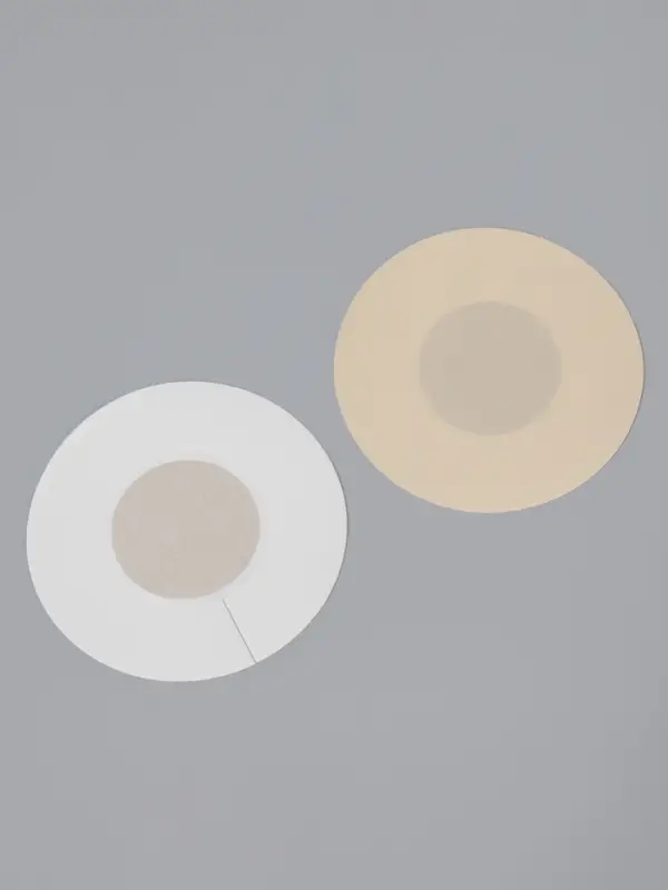 Стикини на грудь &laquo;Круг&raquo;, набор - 5 пар, на клеевой основе, 6&times;6 см, бежевая