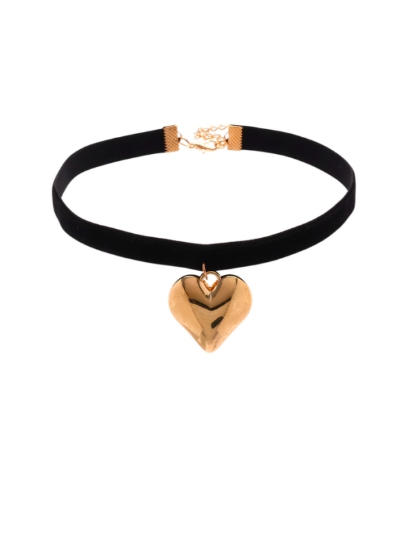 Чокер &laquo;Стиль&raquo; сердце, цвет золото, 30 см