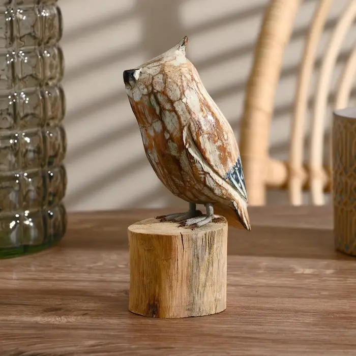 Cувенир &laquo;Сова на пеньке&raquo;, 18 см, дерево