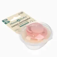 Соска - пустышка классическая, латекс, цв.персиковый, в контейнере, от 6 мес., M&B