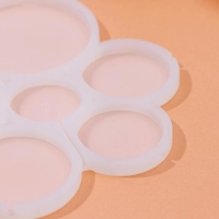 Форма для леденцов Доляна &laquo;Кругляши&raquo;, силикон, 17&times;15,5&times;0,7 см, 6 ячеек, цвет белый