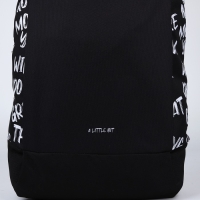 Рюкзак школьный текстильный &laquo;Надписи&raquo;, 46х30х10 см, вертикальный карман, цвет чёрный