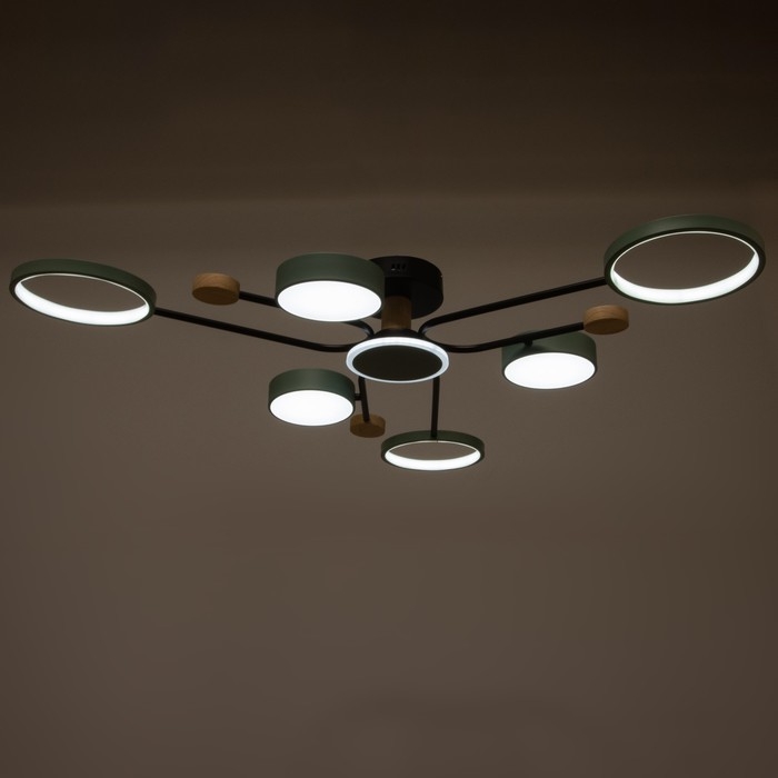 Люстра с ПДУ 2298/7GN LED 156Вт 3000-6000К зеленый 105х99х15 см BayerLux