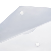 Набор папок-конвертов на кнопке 5 штук, А4, 120 мкм, Calligrata, прозрачные, белые