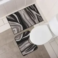 Коврики для ванной и туалета Доляна &laquo;Песок&raquo;, 2 шт: 50&times;80 см, 50&times;40 см