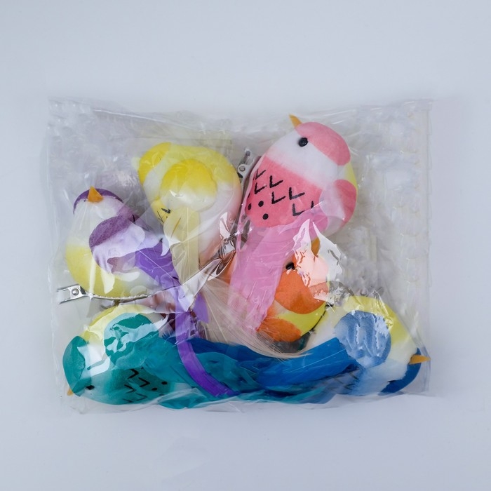 Декор на прищепке "Птица", микс, 10 х 4,5 х 5 см