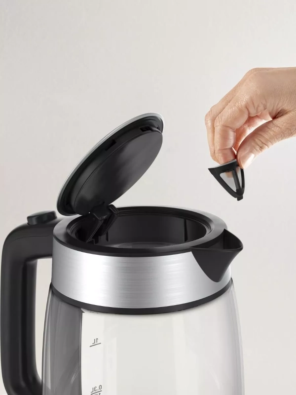 Стеклянный чайник Glass Kittle KI700830, с фильтром, 2200 Вт