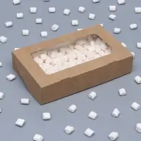 Контейнер навынос, с окном, крафт, МИКС, 20&times;12&times;4 см