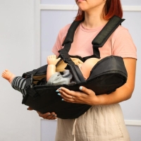 Рюкзак кенгуру для малыша &laquo;Сидим и лежим&raquo;, цвет черный